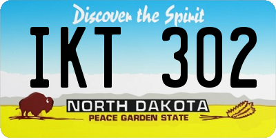 ND license plate IKT302