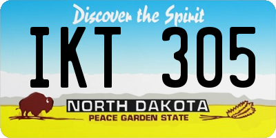 ND license plate IKT305