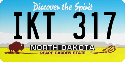 ND license plate IKT317