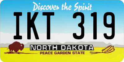 ND license plate IKT319