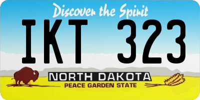 ND license plate IKT323