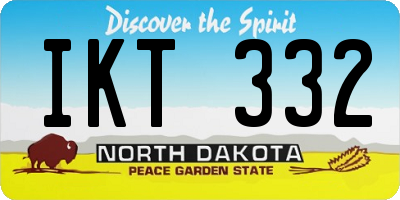 ND license plate IKT332