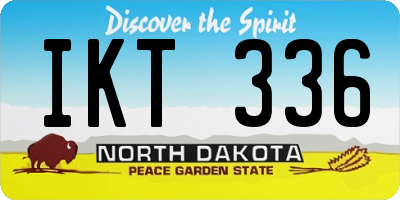 ND license plate IKT336