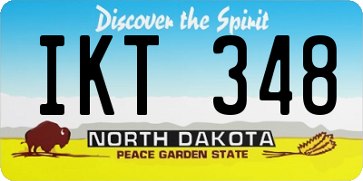 ND license plate IKT348