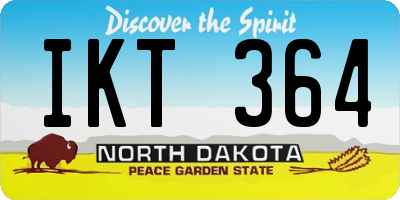 ND license plate IKT364