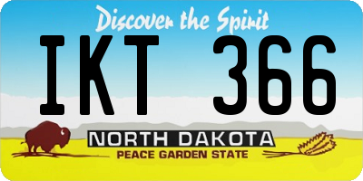 ND license plate IKT366
