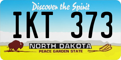 ND license plate IKT373