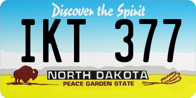ND license plate IKT377
