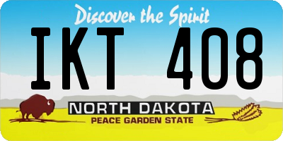 ND license plate IKT408