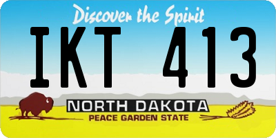 ND license plate IKT413