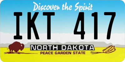 ND license plate IKT417
