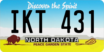 ND license plate IKT431
