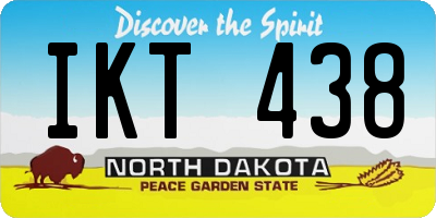 ND license plate IKT438