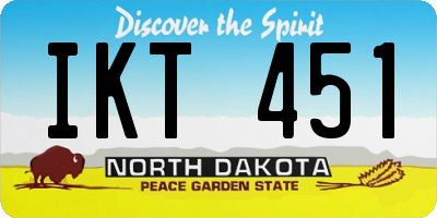ND license plate IKT451