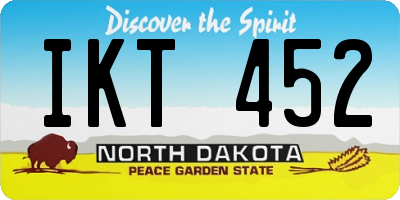 ND license plate IKT452