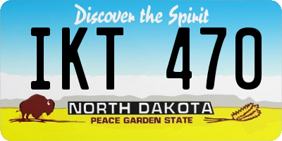 ND license plate IKT470