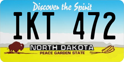 ND license plate IKT472