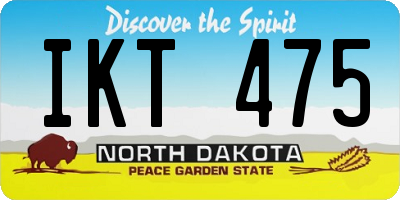 ND license plate IKT475