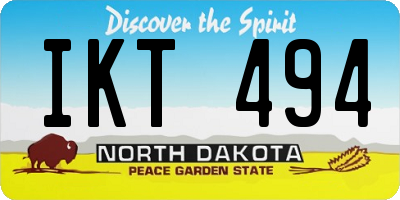 ND license plate IKT494