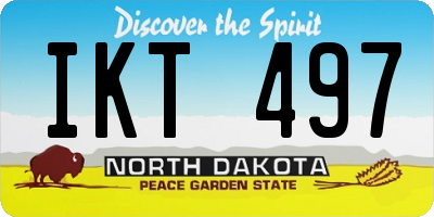 ND license plate IKT497