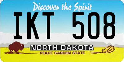 ND license plate IKT508