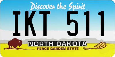 ND license plate IKT511