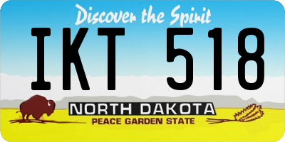ND license plate IKT518