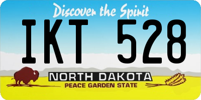 ND license plate IKT528