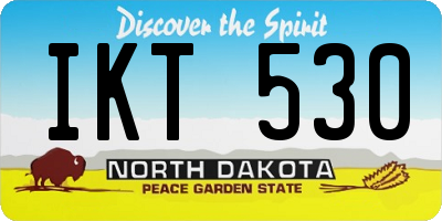 ND license plate IKT530