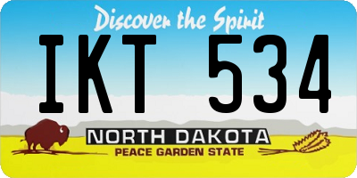 ND license plate IKT534