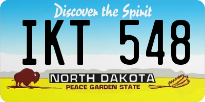 ND license plate IKT548