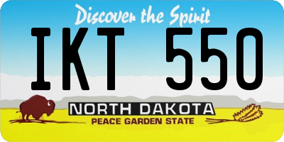 ND license plate IKT550