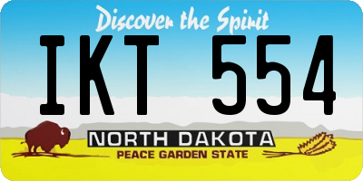 ND license plate IKT554