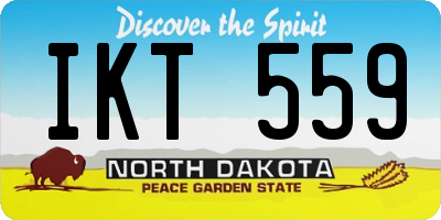 ND license plate IKT559