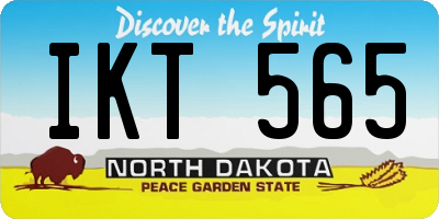 ND license plate IKT565