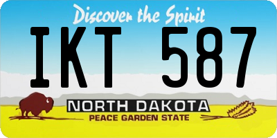 ND license plate IKT587