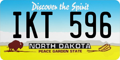 ND license plate IKT596