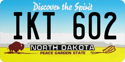 ND license plate IKT602