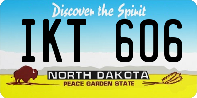 ND license plate IKT606