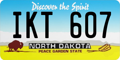 ND license plate IKT607