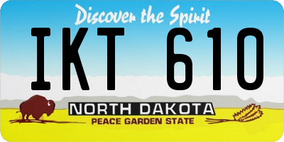 ND license plate IKT610