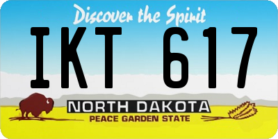 ND license plate IKT617