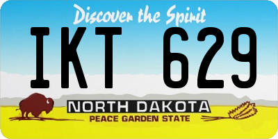 ND license plate IKT629