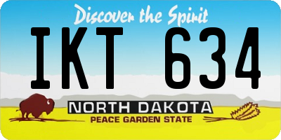 ND license plate IKT634