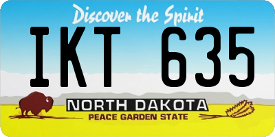 ND license plate IKT635