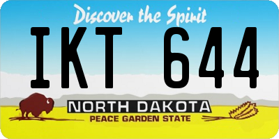 ND license plate IKT644