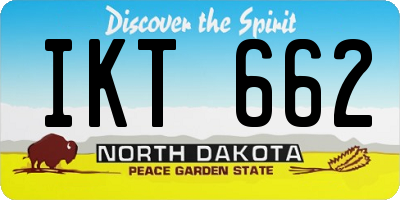 ND license plate IKT662