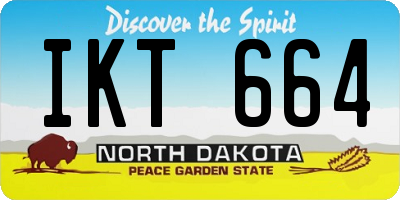 ND license plate IKT664