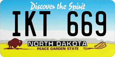 ND license plate IKT669