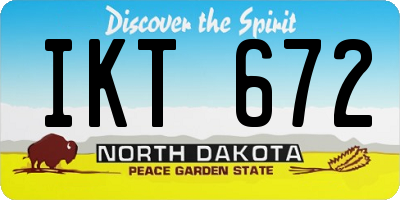 ND license plate IKT672